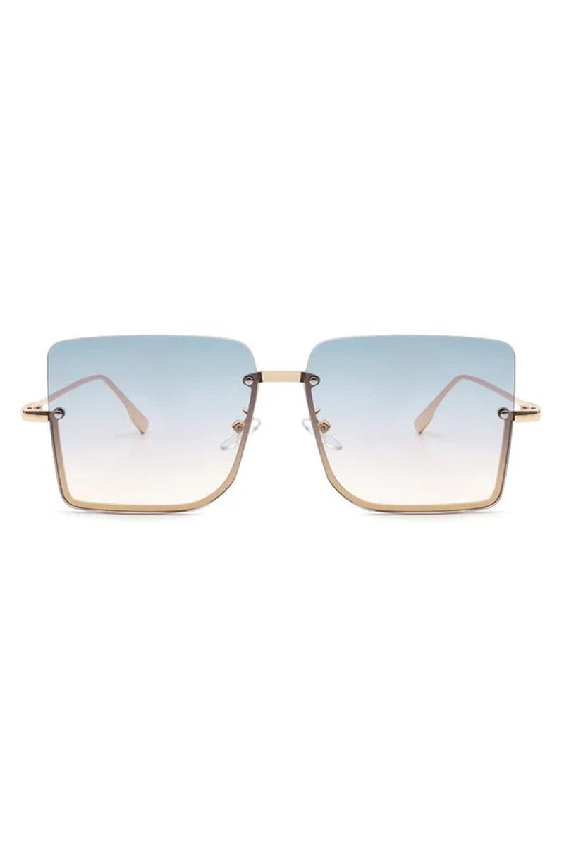 Square Half Frame Oversize Fashion Sunglasses