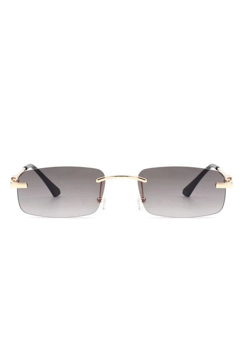 Rectangle Narrow Fashion Tinted Retro Sunglasses