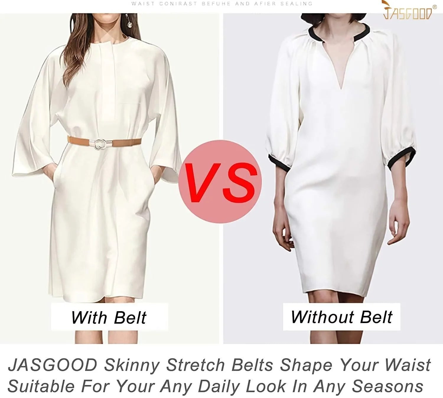 Women Skinny Elastic Belts for Dresses Pants Retro Ladies Belts