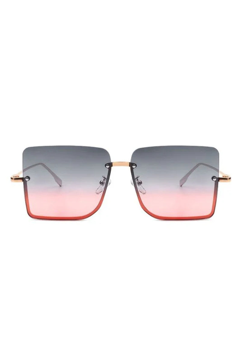 Square Half Frame Oversize Fashion Sunglasses