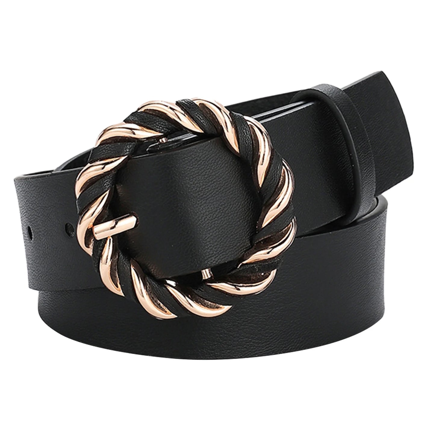 Clearance!  1Pc Belt Clearance under $5, Women Belts Fashion Soft Leather Belts with O Ring Buckle on Sale
