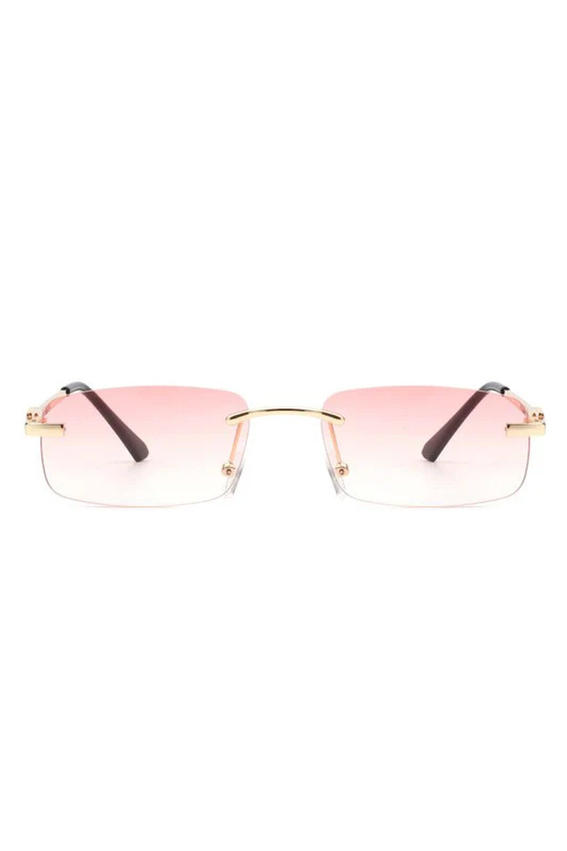 Rectangle Narrow Fashion Tinted Retro Sunglasses