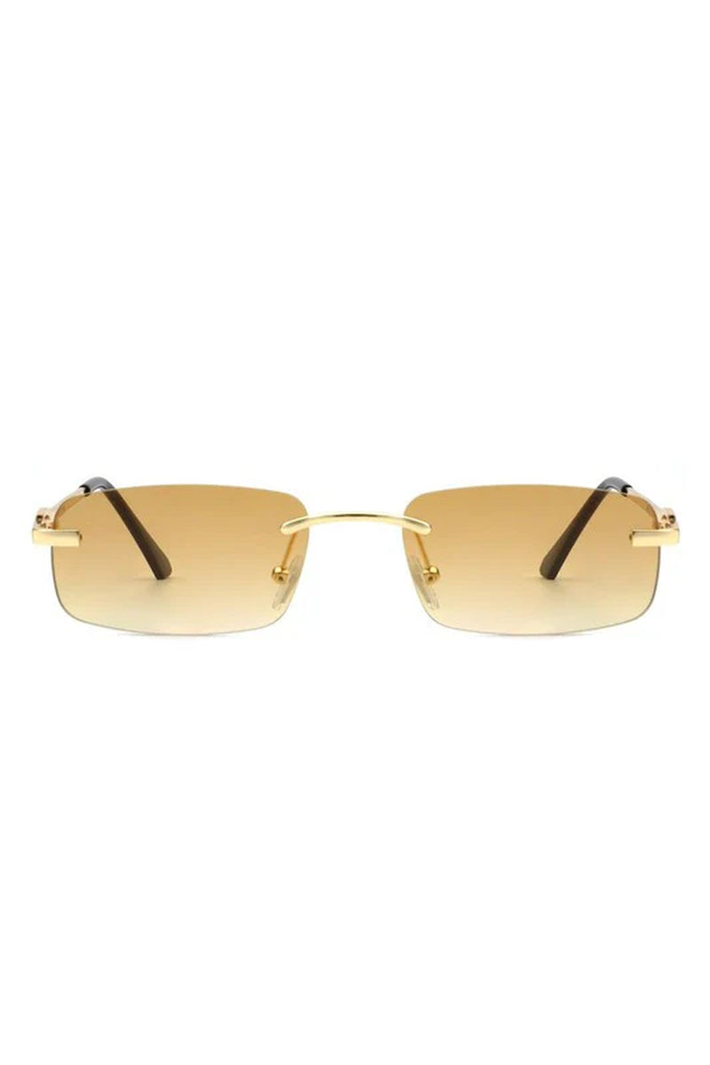 Rectangle Narrow Fashion Tinted Retro Sunglasses