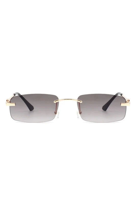 Rectangle Narrow Fashion Tinted Retro Sunglasses